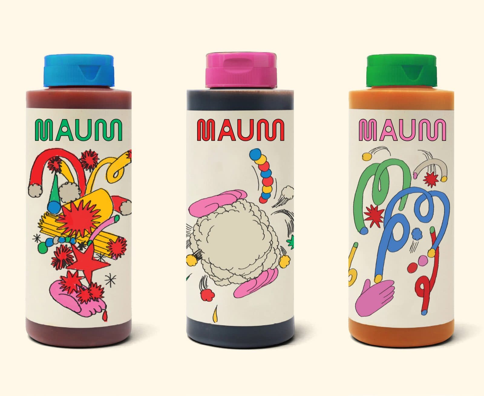 Linha de molhos MAUM — Bulgogi, Maionese de Kimchi e Barbecue Picante